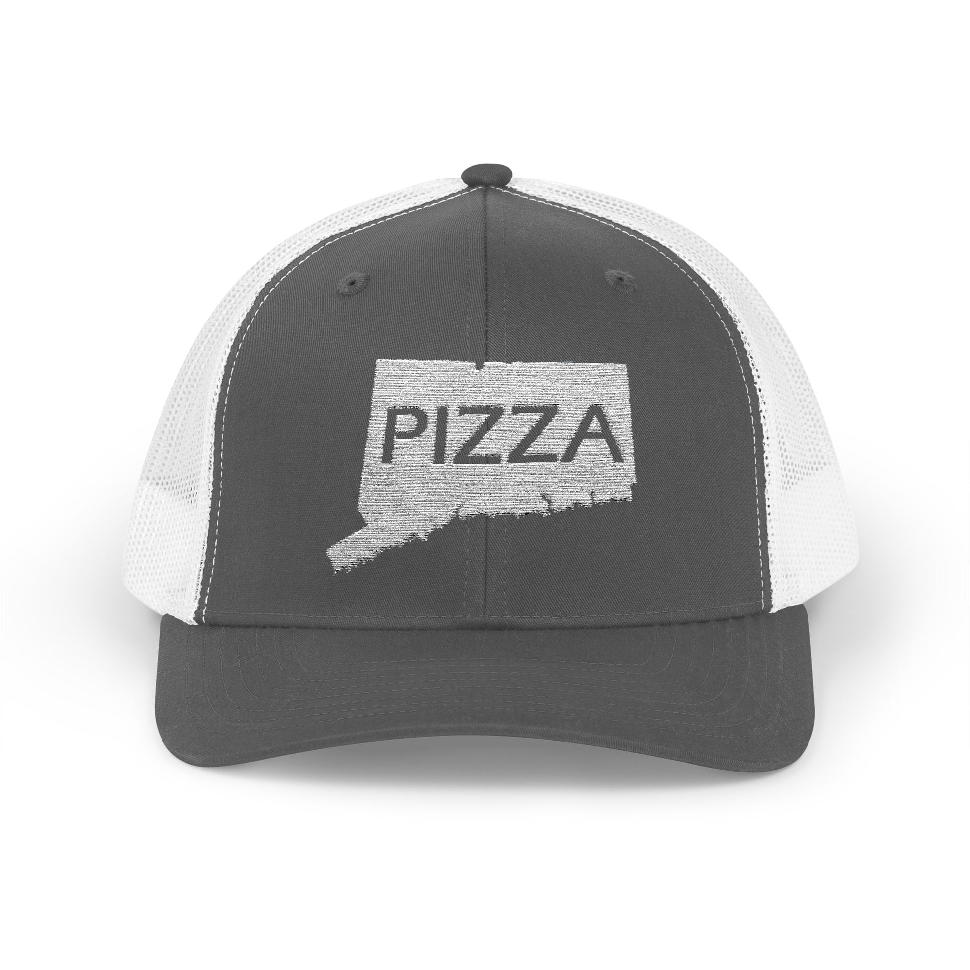 Connecticut Pizza State Snapback Trucker Cap, Hat for Pizza Lovers, Adjustable Baseball Cap, Foodie Gift, State Pride Clothing