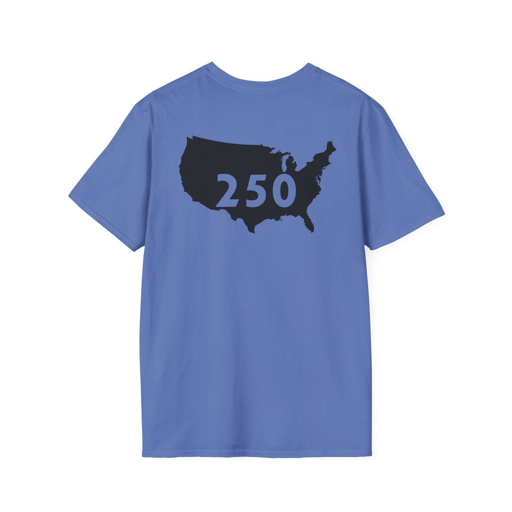 250 Year USA Unisex Softstyle T-Shirt, Patriotic Fourth of July Tee, American History Shirt, Independence Day Top, Retro