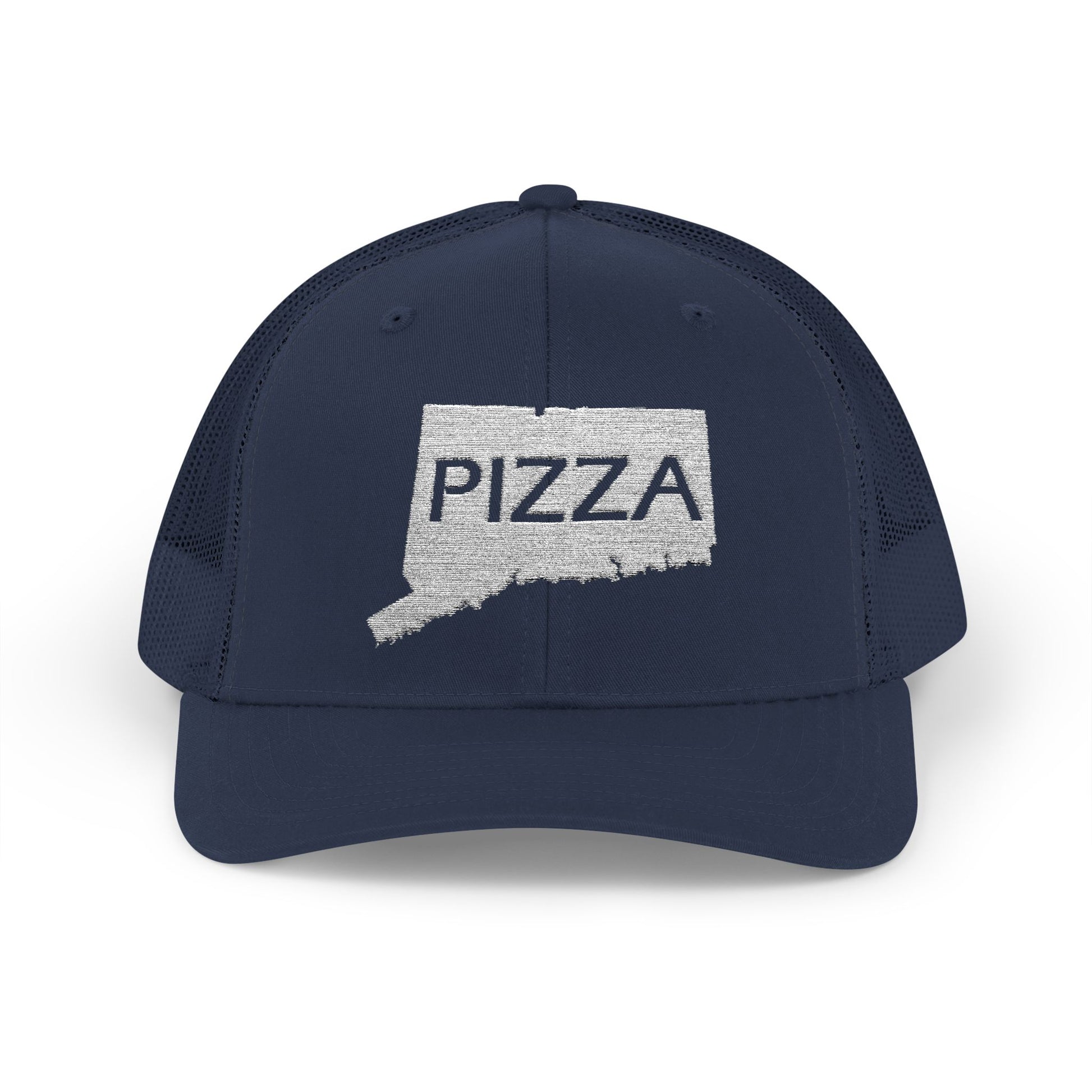 Connecticut Pizza State Snapback Trucker Cap, Hat for Pizza Lovers, Adjustable Baseball Cap, Foodie Gift, State Pride Clothing