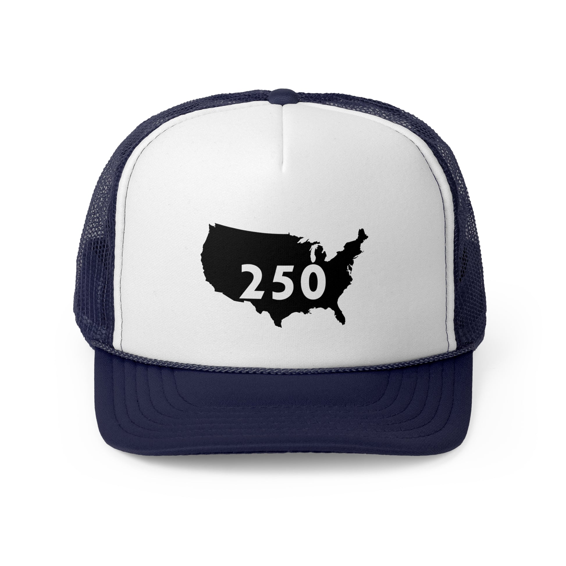 USA 250 Trucker Cap | Vintage Outdoor Hat, Gift for Road Trips, Casual Wear, Summer Fashion, Adventure Gear