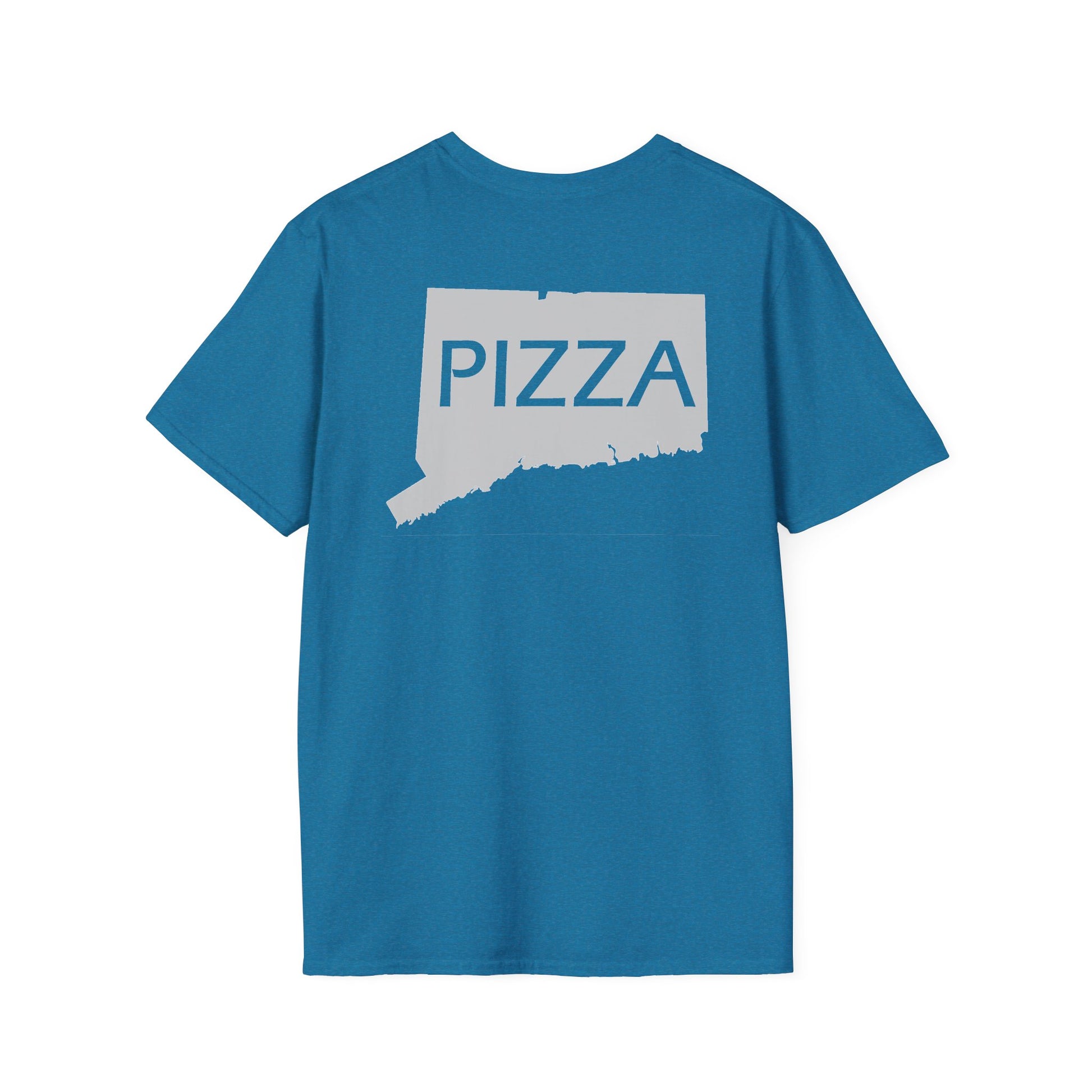 Connecticut Pizza State Unisex Softstyle T-Shirt, Foodie Tee, Pizza Lover Gift, CT Pride Shirt, Pizza Party Apparel